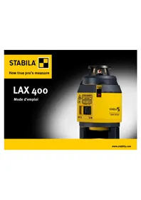 Notice Stabila LAX 400 Pointeur laser