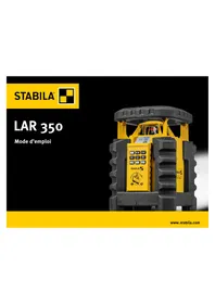 Notice Stabila LAR 350 Pointeur laser