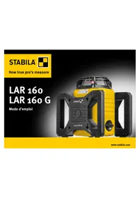 Notice Stabila LAR 160 G Pointeur laser