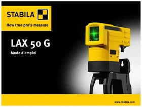 Notice Stabila LAX 50 G Pointeur laser