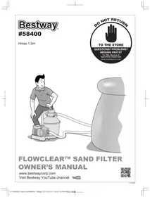 Notice BESTWAY FLOWCLEAR 58400 Water pump