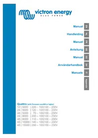 Notice VICTRON ENERGY QUATTRO Batterieladegerät
