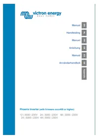 Notice VICTRON ENERGY PHOENIX INVERTER 123000 230V Onduleur électrique