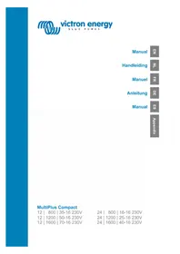 Notice VICTRON ENERGY MULTIPLUS C 128003516 230V Batterieladegerät