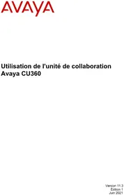 Notice AVAYA CU360 Système de vidéo conférence