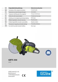Notice Güde GBTS 350 Brise-béton