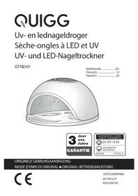 Notice QUIGG GTND01 Manicure- en pedicureset