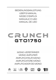 Notice Crunch GTO1750 Recepteur