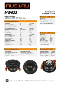 Notice Musway MW622 Caisson de basses