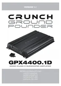 Notice Crunch GPX4400.1D Recepteur