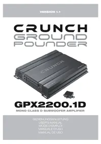 Notice Crunch GPX2200.1D Recepteur