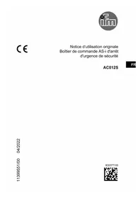 Notice IFM AC012S Boîtier de commande de sécurité
