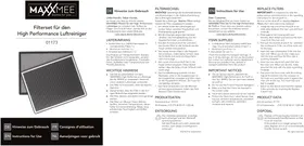 Notice Maxxmee 01173 Purificateur d'air