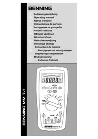 Notice BENNING MM 71 Multímetro