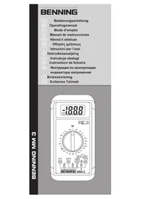 Notice BENNING MM 3 Multímetro
