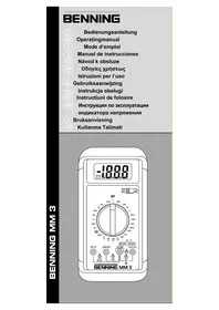 Notice BENNING MM 2 Multímetro