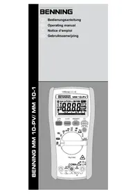 Notice BENNING MM 10PV Multimeter