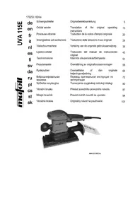 Notice Mafell UVA 115 E Schuurmachine