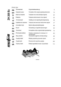 Notice Mafell ZH 205 EC Rabot