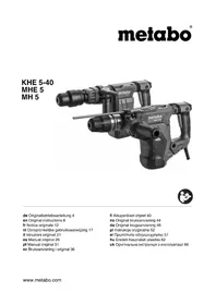 Notice METABO MH 5 Marteau