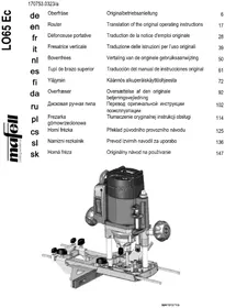 Notice Mafell LO 65 EC Fraiseuse