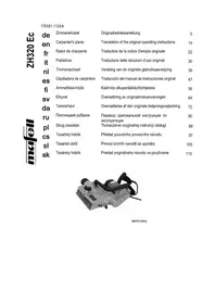 Notice Mafell ZH 320 EC Rabot