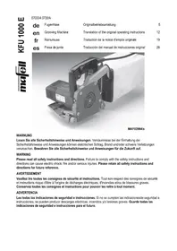 Notice Mafell KFU 1000 E Fraiseuse