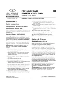 Notice Sun Joe 24V150WICT Battery charger