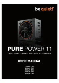 Notice Be Quiet! PURE POWER 11 CM Alimentation électrique pour ordinateur