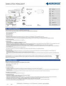 Notice Nordride 5048 ATEX PENLIGHT Lampe de poche