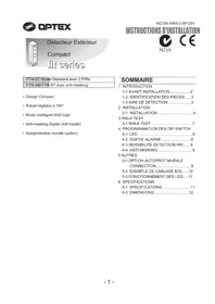 Notice OPTEX FTNST Détecteur de mouvements