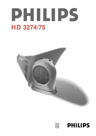 Notice PHILIPS HD3274 Elektrische Zusatzheizungen