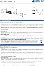 Notice Nordride 5110 SPOR SMART A Lampe de poche