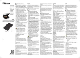 Notice TRISTAR GR2868 Barbecue