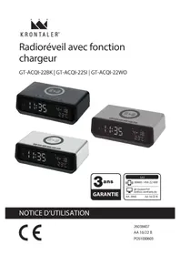 Notice Krontaler GTACQI22WO Horloge