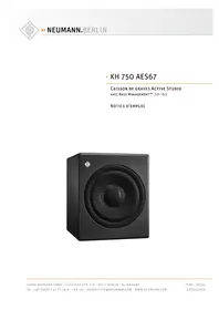Notice NEUMANN KH 750 AES67 Caisson de basses