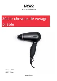 Notice LIVOO DOS175 Sèche cheveux