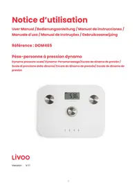 Notice LIVOO DOM465 Balance de cuisine