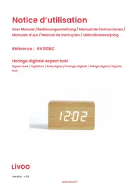 Notice LIVOO RV150BC Klok