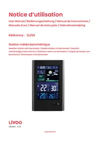 Notice LIVOO SL250 Estación meteorológica