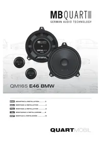 Notice MB QUART QM165 E46 BMW Haut-parleur