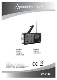 Notice Soundmaster DAB112 Radio