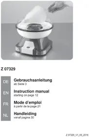 Notice Gourmetmaxx 07329 Machine à barbe à papa
