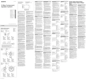 Notice SONY XS163ES Haut-parleur de voiture