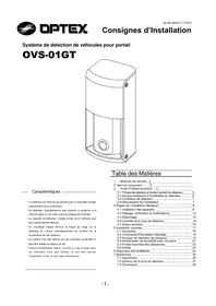 Notice OPTEX OVS01GT Détecteur