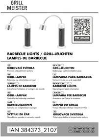 Notice Grillmeister IAN 384373 Lampe de barbecue