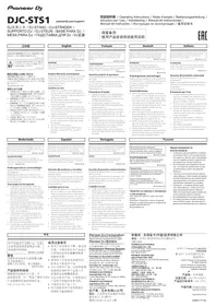 Notice PIONEER DJCSTS1 Equipement DJ