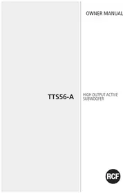 Notice RCF TTS56A Haut-parleur