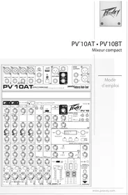 Notice PEAVEY PV 10AT Table de mixage