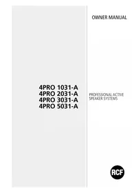 Notice RCF 4PRO 3031A Haut-parleur